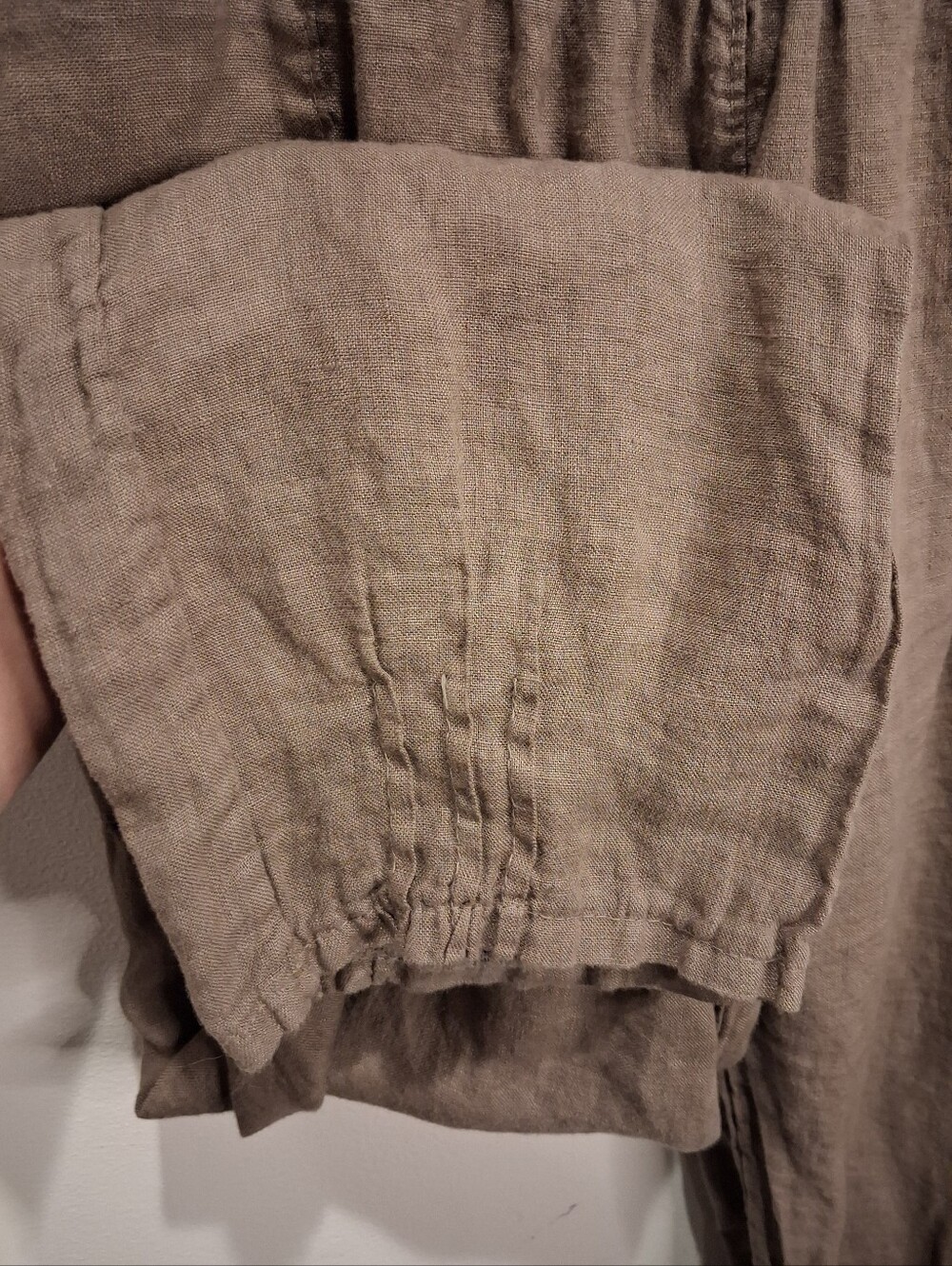 Bottega Moda Size 10 Boho Comfort Linen Pull On Pants - Picture 2 of 5